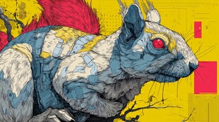 机械松鼠的奇幻艺术形象