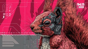 机械松鼠的科幻艺术形象