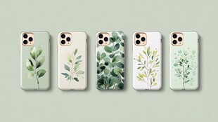 清新绿植风手机壳展示