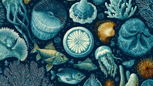 海底生物奇幻图案世界