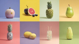 多彩水果静物组合展示