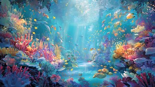 梦幻海底世界的缤纷景象