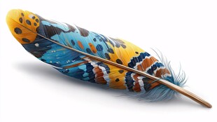 多彩斑斓羽毛 精致艺术呈现