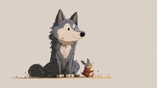 狼与兔的温馨奇妙同框