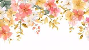 缤纷花卉装饰图案背景