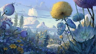 梦幻奇幻花卉景观世界