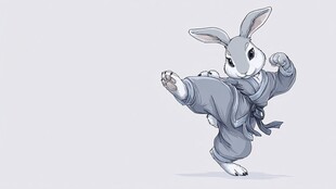 功夫萌兔展英姿