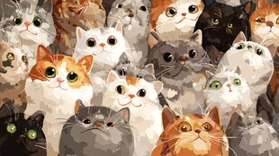 一群萌猫大集合