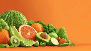 缤纷多彩的新鲜水果组合