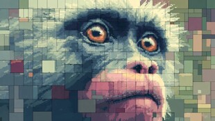 像素风格猴子特写
