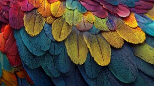 绚丽多彩的梦幻羽毛世界