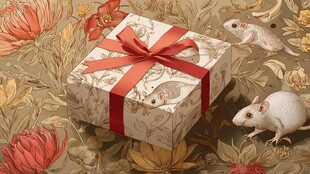 鼠年礼盒装饰精美花卉间