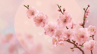 粉嫩桃花枝 尽显春日浪漫