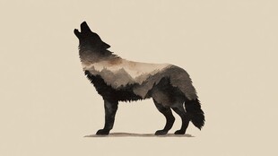 孤狼昂首啸 尽显野性魅力