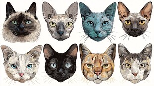 多样萌猫头像集合