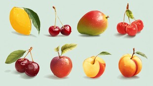 多样新鲜水果展示