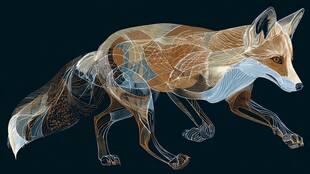 抽象风格狐狸艺术图像