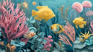 海底缤纷世界的多彩鱼儿