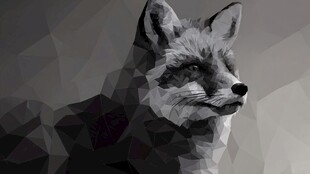 低多边形风格狐狸肖像