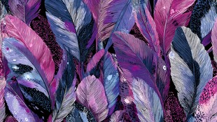 梦幻紫蓝叶片图案纹理