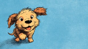 可爱小狗欢乐奔跑