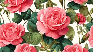 粉色玫瑰花卉图案背景