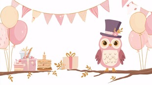 猫头鹰的欢乐派对场景