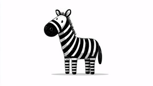 可爱卡通斑马形象展示