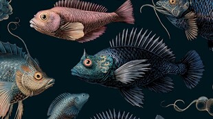 深海奇鱼多彩图案展示