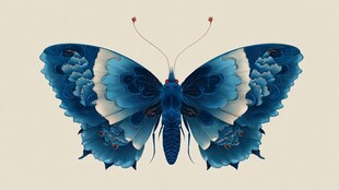 蓝韵蝶影 中式典雅梦幻之姿