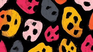 多彩豹纹图案背景纹理