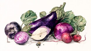 多彩蔬菜静物绘