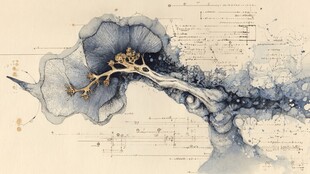 水墨风抽象神经艺术画作