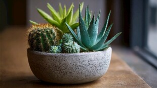 多肉植物组合盆栽之美