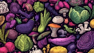 缤纷多彩的手绘蔬菜大集合