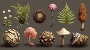 多样植物标本展示