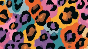多彩豹纹图案背景设计