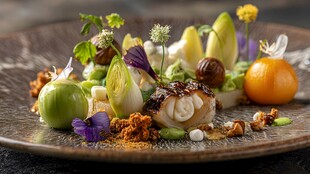 精致摆盘的创意美味佳肴