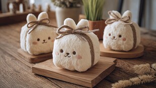 可爱小兔造型毛绒礼物摆件