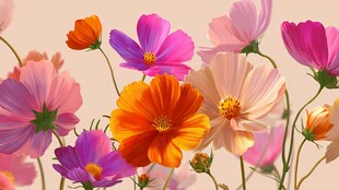 缤纷格桑花绽放美丽瞬间