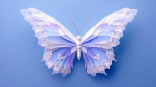 梦幻紫色折纸蝴蝶