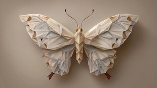 立体折纸蝴蝶艺术作品