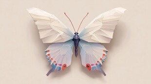 梦幻折纸蝴蝶艺术品