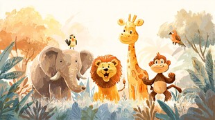 森林中的可爱动物们