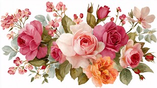 浪漫多彩花卉组合