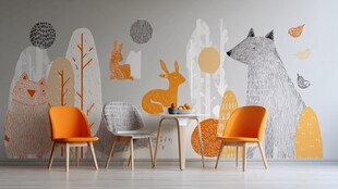 童趣森林风墙面装饰场景