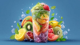 缤纷鲜果杯 开启清爽时刻