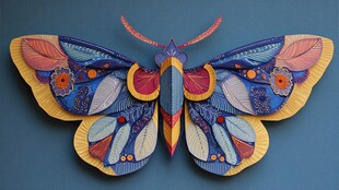 彩色立体蝴蝶手工艺品
