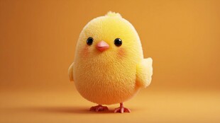 可爱小黄鸡 萌态十足