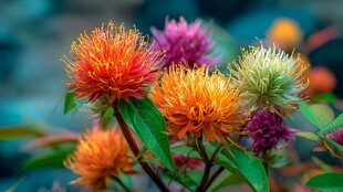 多彩绚丽花卉绽放瞬间